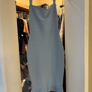 Elegant Blue Sleeveless Dress